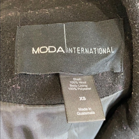 Moda international black wool pea coat - Picture 4 of 4